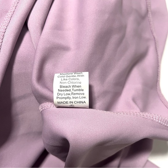 Unbranded Women’s Lilac Plus 2XL Bodycon V-Neck Mini Ruched Dress Side Zip - Picture 8 of 8